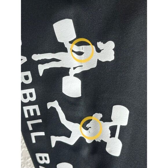 Barbell Babes High Rise Pocket Cropped Leggings Size Small Black Squat Proof - Picture 7 of 8